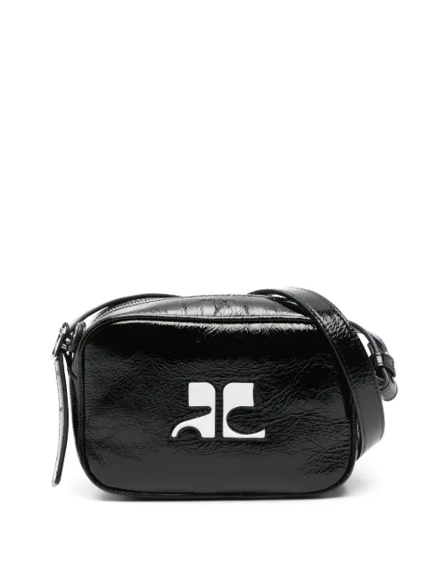 Courrèges Reedition Naplack cross body bag Black PERGSA061CE0044