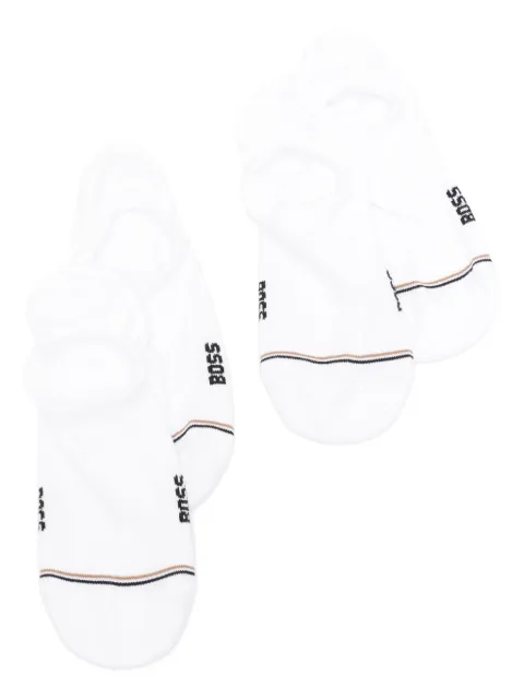 BOSS logo-intarsia socks (pack of two) White 50522704