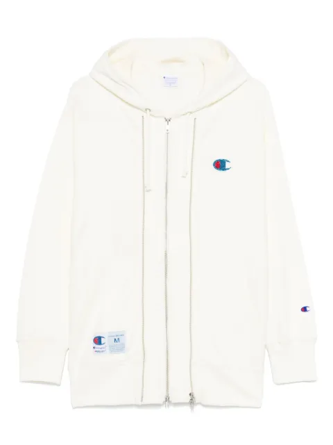 Undercover x Champion logo-patch hoodie White UC1E4811