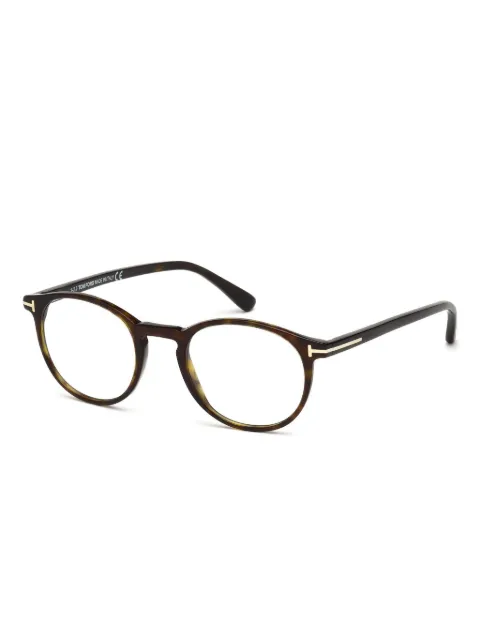 TOM FORD Eyewear round frame glasses Brown FT5294