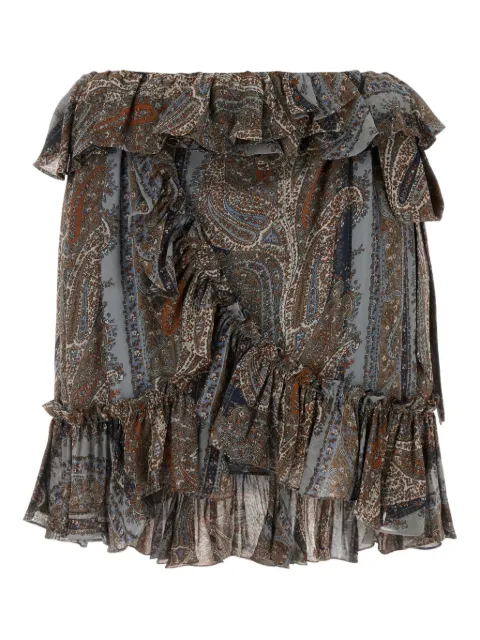 Saint Laurent printed mini skirt Brown 823750PCEXY3K58