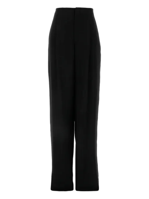 Saint Laurent silk high waisted trousers Black 811445Y7I21