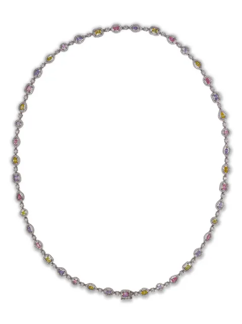 Juwelina Paris sterling silver Jensen necklace Pink JN712