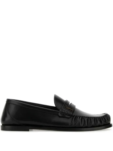 Saint Laurent leather loafers Black 820648AAELH
