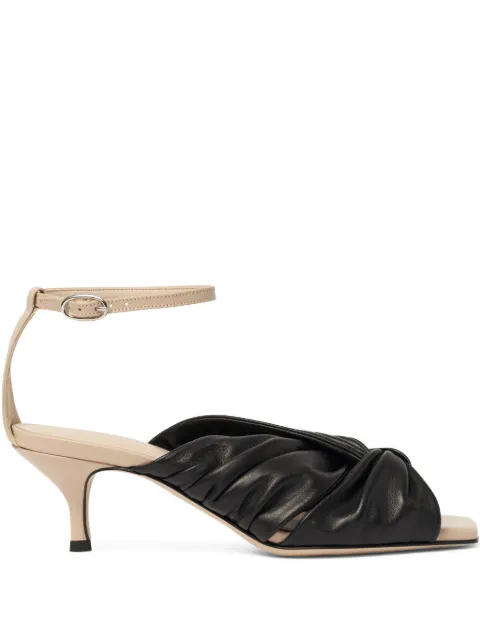 Scarosso 50mm Knot sandals Black KNOTSANDBLACALF