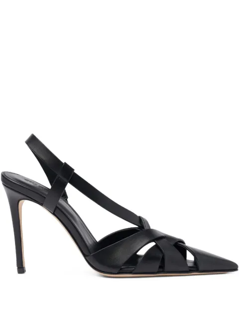 Scarosso 85mm Athena strappy pumps Black ATHENAPUMPBLACALF