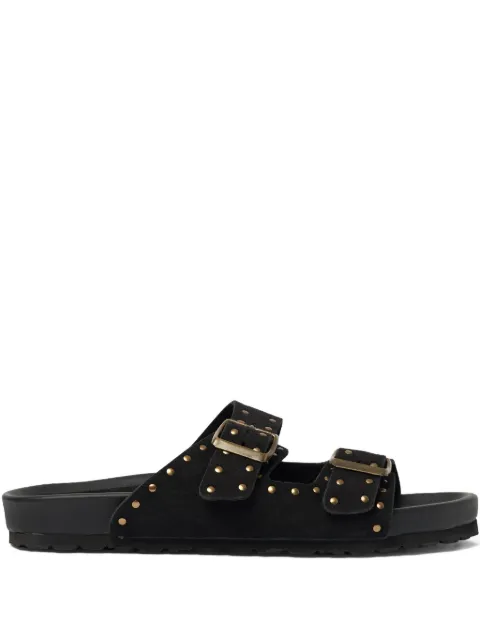 Scarosso Delilah slides Black DELILAHSANDBLASUED