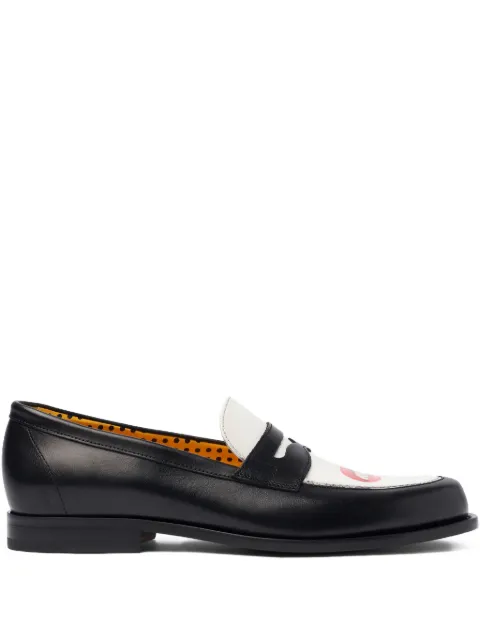 Scarosso mouth-motif loafers Black TOILETMLOAFMOUTHBLACALF