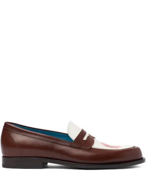 Scarosso leather slip-on loafers Brown TOILETMLOAFEYESBROCALF