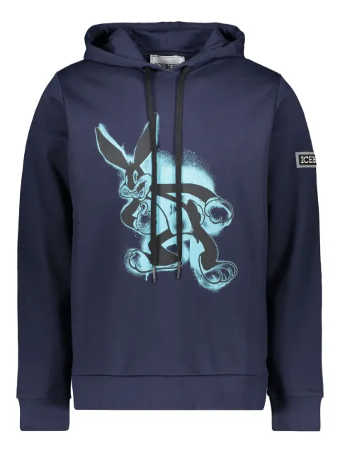 Iceberg graphic-print hoodie Blue ES076300