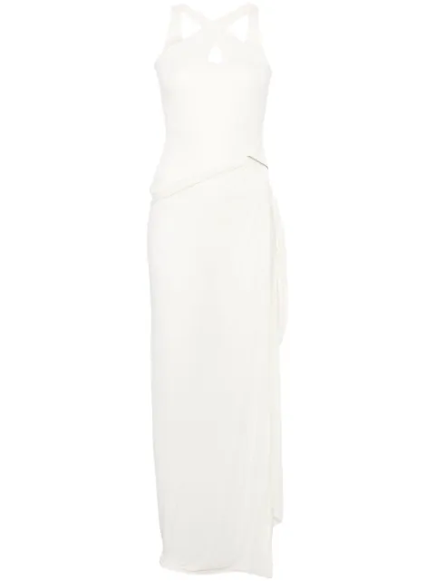 MANURÍ Rita asymmetric dress White MRSS25DR9CHVI30