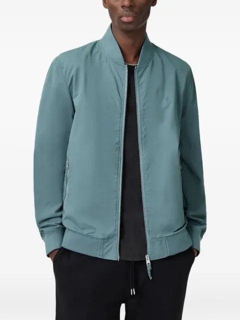 AllSaints logo-embroidered bomber jacket Blue M077OB