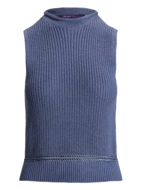 Ralph Lauren Collection ribbed-knit top Blue 290970623001