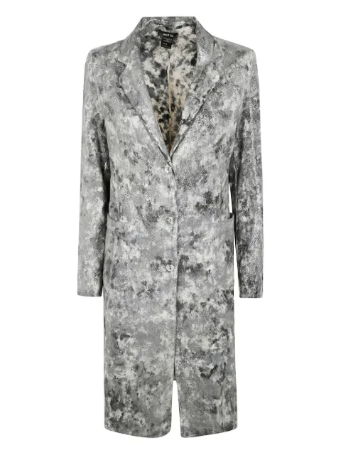 Avant Toi lurex abstract-print coat Grey 225SD2102MPSVLG