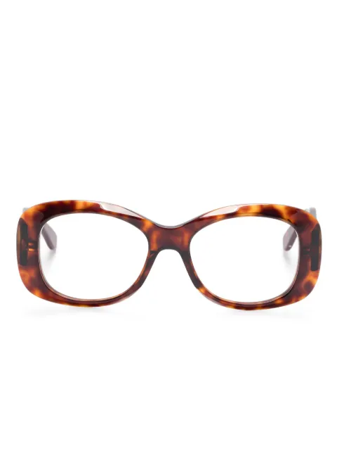VALENTINO GARAVANI EYEWEAR oval-frame glasses Brown VLX181