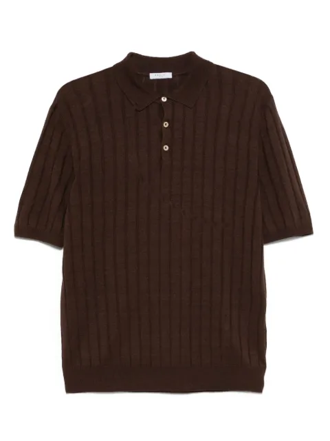 Boglioli knitted polo shirt Brown 91303SB5808