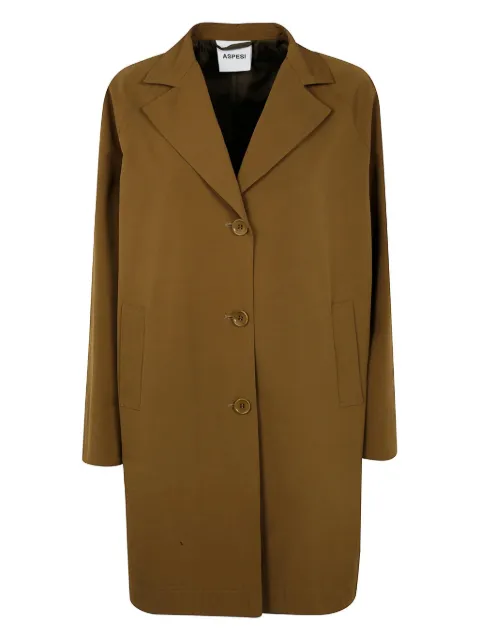 ASPESI single-breasted coat Brown N5197532
