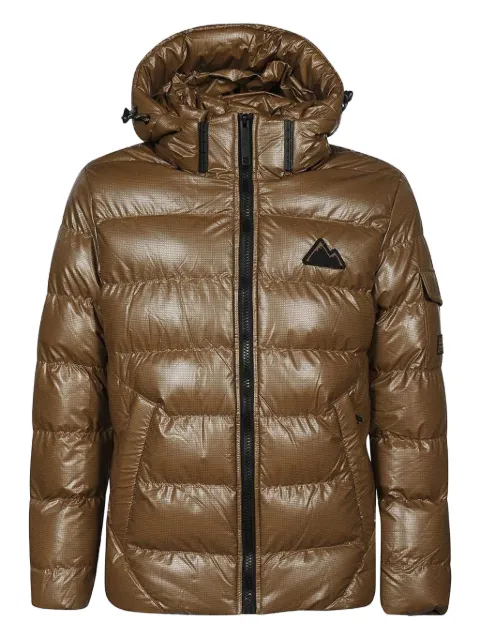 Point Zero hooded down jacket Brown 7958022