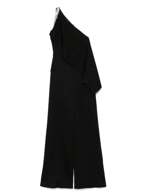 David Koma crystal-embellished draped jumpsuit Black RE25DK80JS