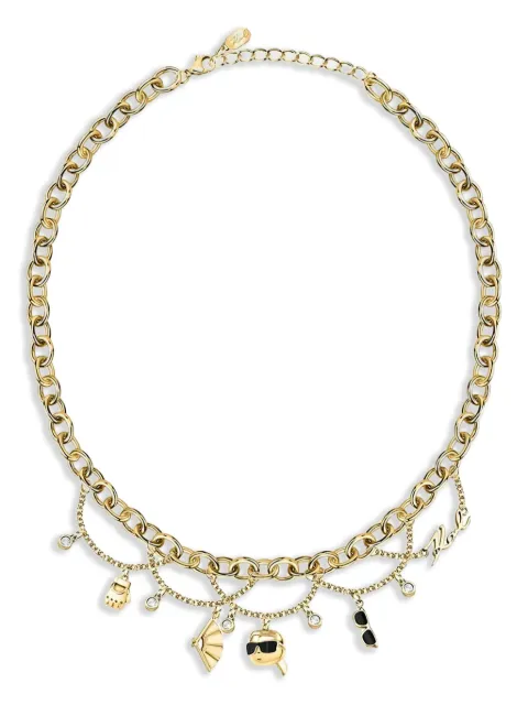 Karl Lagerfeld Ikon charms necklace Gold KLAYD01