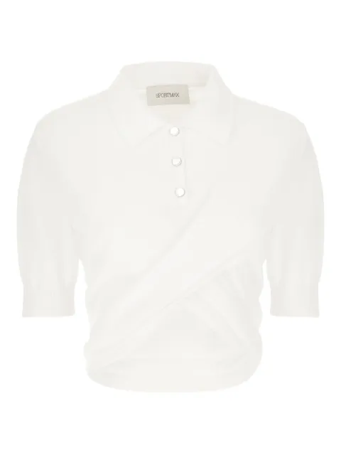 Sportmax jersey polo top White SHAKER