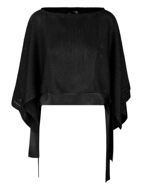 Alberta Ferretti knit batwing top Black 09130104