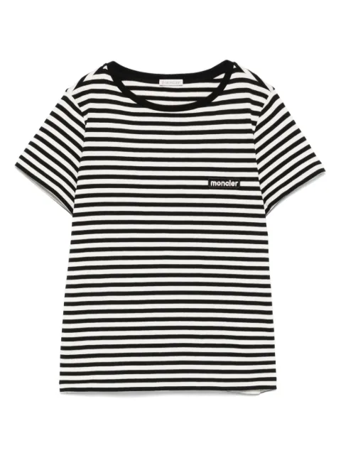 Moncler striped cotton T-shirt Black K10938C0004989AZC