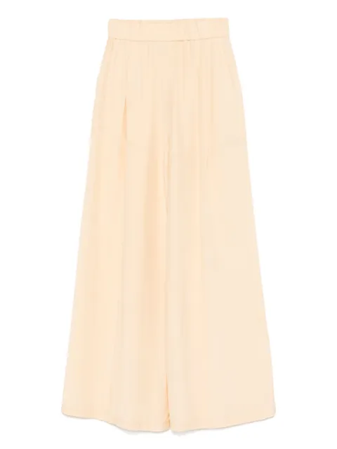 Patrizia Pepe logo-plaque palazzo trousers Neutrals 2P1673A057