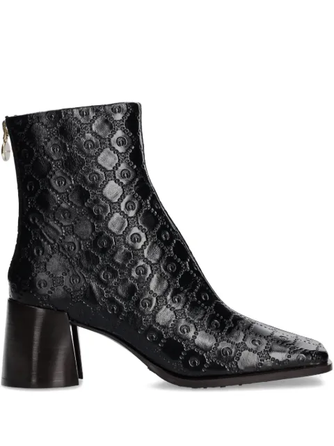 Marine Serre 70mm embossed ankle boots Black WFW037A