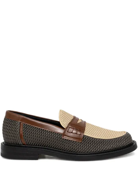 Filling Pieces Reed woven-panel loafers Neutrals 44278553030