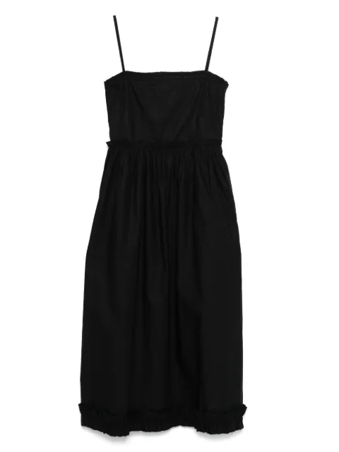 GANNI cotton midi dress Black W0687
