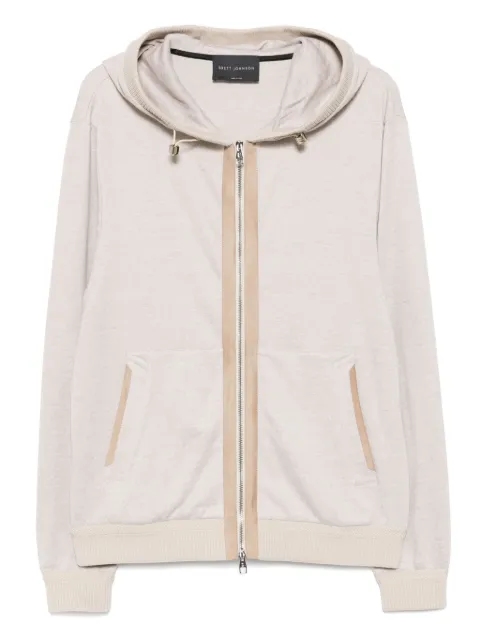 Brett Johnson full-zip hoodie Neutrals SS25J02JACMAKSTO