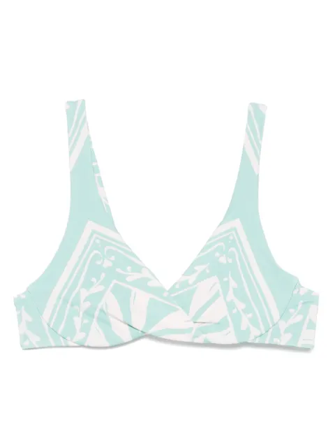 TWINSET printed bikini top Green 251LMMX55