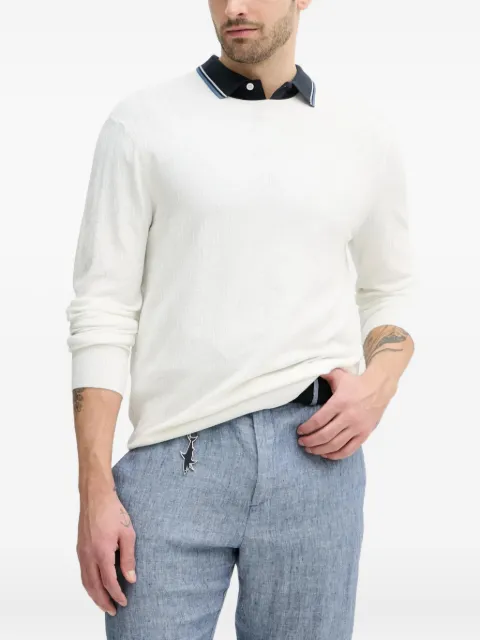 Armani Exchange textured crew-neck sweater White XM000176AF10454