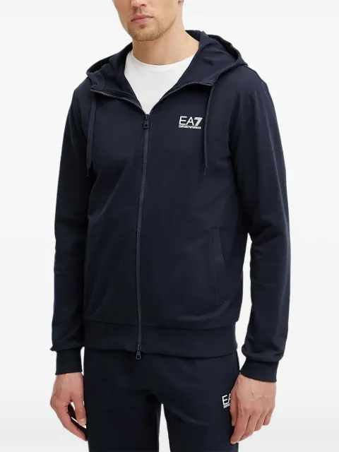 Ea7 Emporio Armani logo-print zip-up tracksuit Blue PJVRZ8NPV63