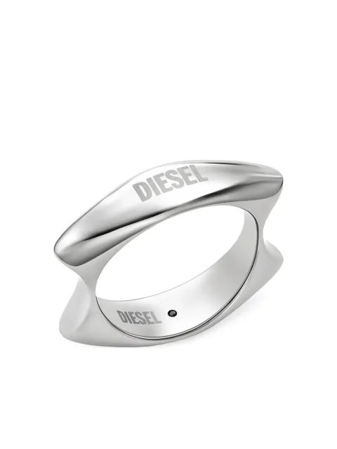 Diesel logo stamp ring Silver DX1584040SIL