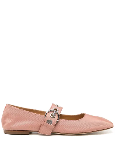 Aeyde Uma Eyelet Grosgrain Coral ballet flats Pink A11FLRKLS08FL159SS251018069