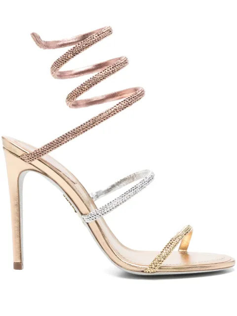 René Caovilla 105mm Cleo sandals Gold C12503105R001O100