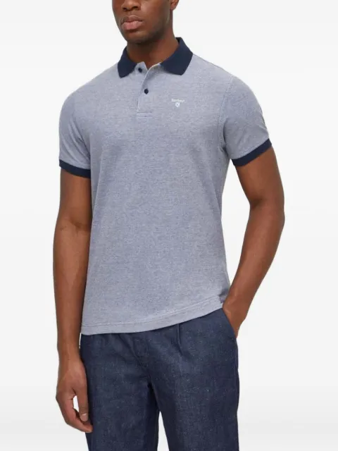 Barbour logo-embroidered polo shirt Blue MML0628BL92