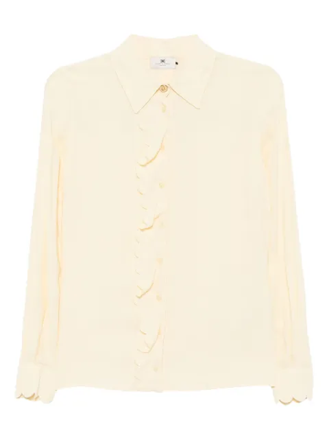 Elisabetta Franchi scallop-embroidered shirt Yellow CA05252E2