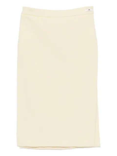 Elisabetta Franchi diamond-embellished tweed skirt Yellow GO11252E2