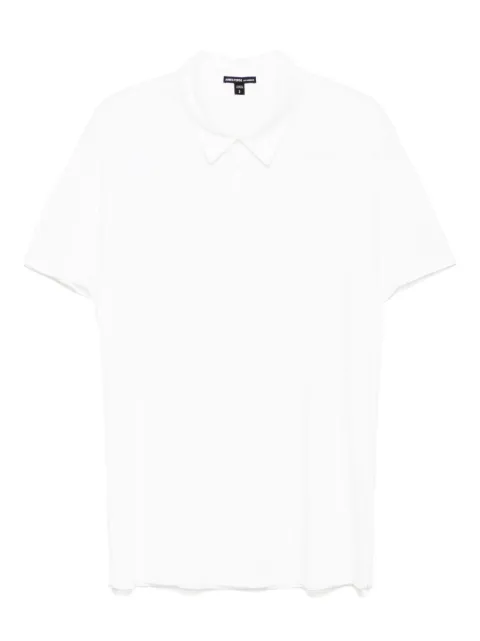 James Perse brushed lotus polo shirt White MBEL3710