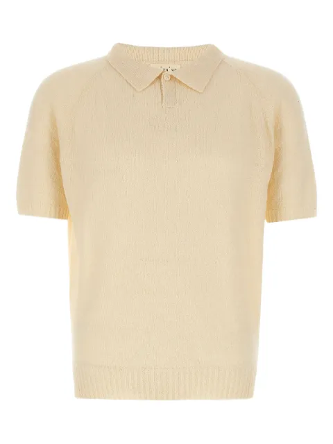 Ma'ry'ya bouclé polo shirt Yellow YPK002C1