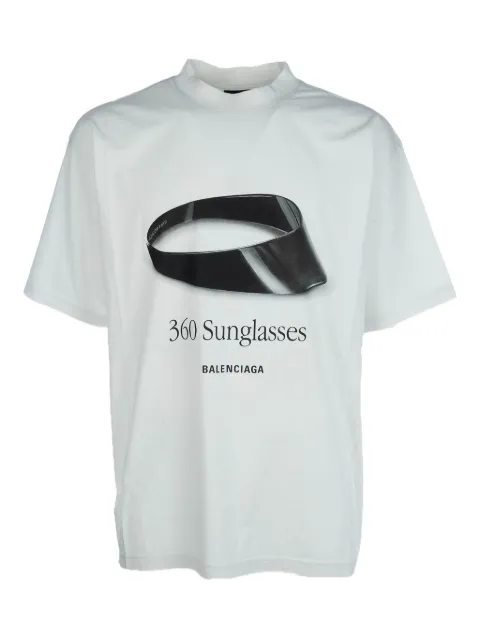 Balenciaga graphic-print T-shirt White 764235TSVH8