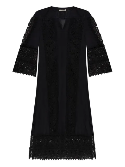 By Malene Birger lace-panel midi dress Black 103226