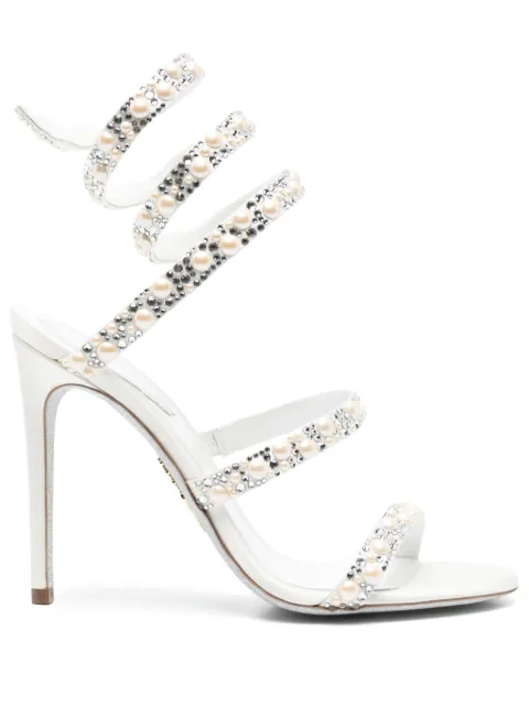 René Caovilla 100mm Cleo sandals White C12461105R001V155
