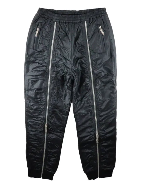 THUG CLUB zip-detailing trousers Black TC24PT2903