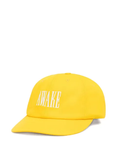 Awake NY logo-embroidered cap Yellow AWKFW24HT004