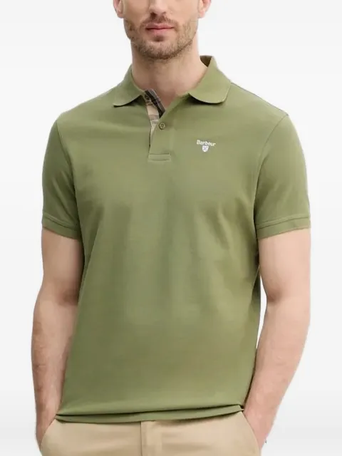 Barbour embroidered-logo polo shirt Green MML0012BURN