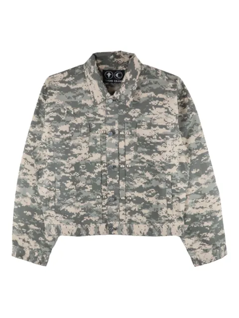 THUG CLUB camouflage-print jacket Grey TC24JK2702